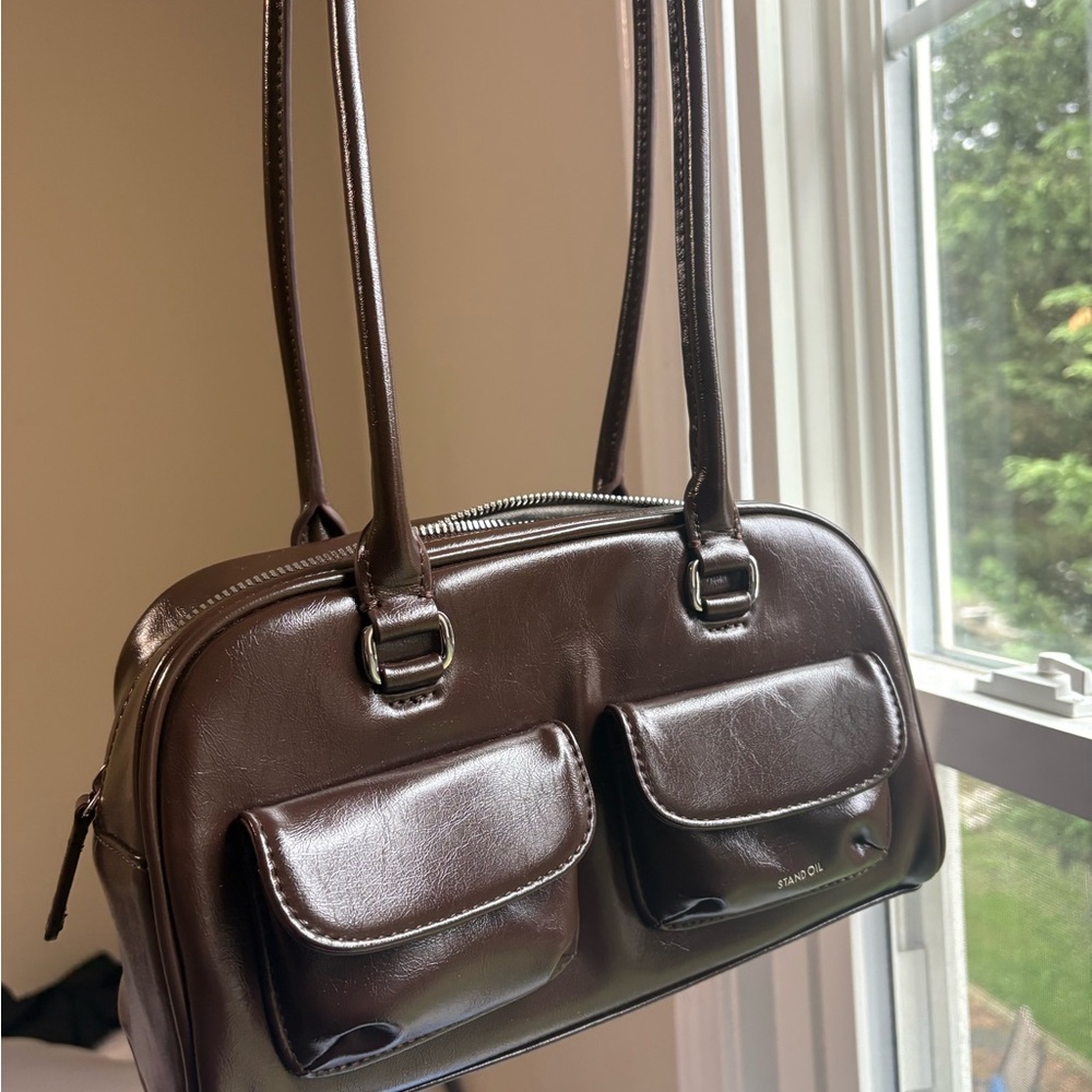 Prada Brown Leather Shoulder Bag